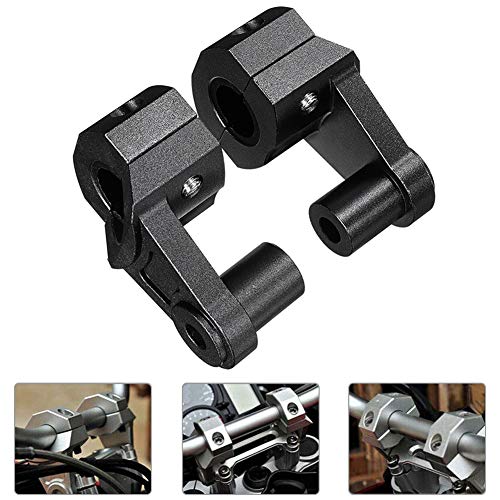 MOTOBA Motorcycle Handlebar Risers Universal Handle Bar Mount Riser Height for Honda Yamaha Kawasaki BMW Suzuki 7/8 22mm or 1 1/8 Inch 28mm(Black)