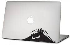 2-PCS Peeking Monster Laptop Stickers 7.5 Inch Vinyl Decals for Laptop, Computer, iPad, Scrapbook, Water Bottle Waterproof Cute Sticker for Laptop, Women, Tumblers, Eco Vinyl Design