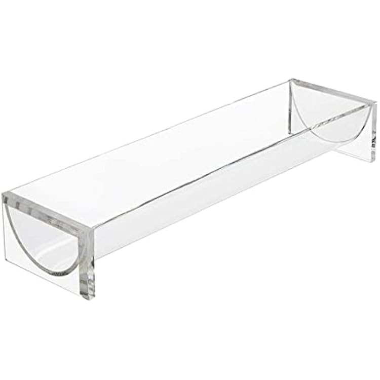 12 Clear Cracker Serving Tray, Transparent Macaron Display Tray, Rectangular Cracker Holder, Food Display Stand for Home U Shape Acrylic