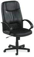 Executive High-Back Chair- 26in.x29-.50in.x49-1.19in.- Black Lthr.