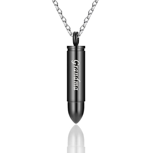 Celtic Cross Bullet Urn Necklaces for Ashes Cremation Jewelry Keepsake Memorial Pendant Lordfts Prayer Cross Bullet Pendant Necklace Grandma, 22 MZQ-001