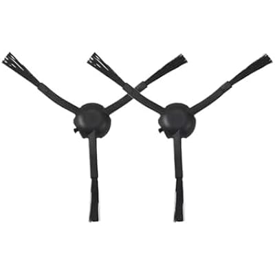 Side brush for Dreame D9 F9 L10 Pro Z10 Pro L10 Plus S10 S10 Pro D10 Plus RLS3D L10S Ultra X10 for TROUVER RLS3 x10 robotBlack 2pcs