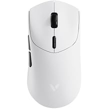 Rapoo VT7 Wireless Gaming Mouse, True 8K Wireless Polling Rate, 53g Lightweight, Up to 750 Hr Battery, Nordic nRF54L15 MCU, 100-Million Mechanical Switch, 10 Programmable Buttons, White