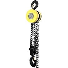 Gdrasuya10 Manual Chain Hoist 2 Ton 4409 Lbs Capacity 10 Feet Lifting Height Hand Chain Fall Steel Chain Block Hoist Heavy Duty Chain Hoist for Warehouse Building Automotive Machinery Yellow