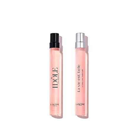 Lancome Womens Perfume Travel Bundle - La Vie Est Belle Eau de Parfum 0.34 Fl Oz & Idole Eau de Parfum 0.34 Fl Oz - Travel Size Perfumes