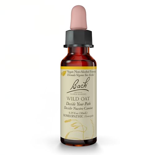 Bach Original Flower Remedies, Wild Oat Non-Alcohol Formula - Decide Your Path - Natural Homeopathic Flower Essence for Emotional Balance - Vegan, Gluten Free, Sugar Free - 10mL Dropper