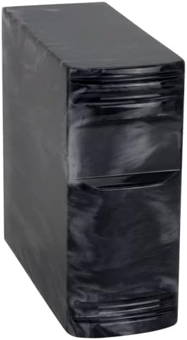 Onyx Cultured Marble Book Urn Adult Cremation Urn, 230 cu/in Capacity, Stone-Like Memorial Urn for Human Ashes, Elegant Book Design for Readers & Scholars, Home or Ground Burial