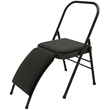 Transform Your Yoga Practice with Our Reinforced Folding Chair. It's Perfect for Backbends, Restorative Poses, and More,Black + Lumbar Support
