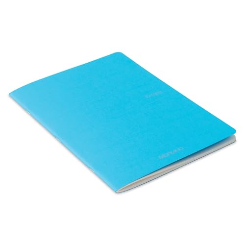Fabriano EcoQua Notebook, 8.27 x 11.69, A4, Lined, 40 Sheets, Turquoise