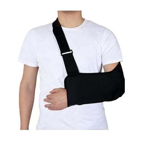 Universal Arm Sling for Shoulder Injury Adjustable Arm Support Strap for Broken Wrist, Elbow, Dislocated Shoulder Support Brace for Broken Wrist Shoulder Immobilizer for Left and Right