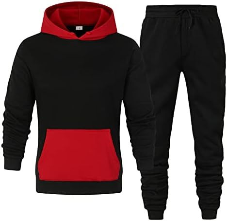 Alalaso Mens Sweatsuits 2 Pieces Casual Lightweight Long Sleeve Hoodies and Pants Graphic Loose Fit Stretch Outfits
