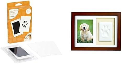 Pearhead and Tiny Ideas Pet Keepsake Essentials Bundle - Clean Touch Ink Pad Kit & Paw Print Impression Kit