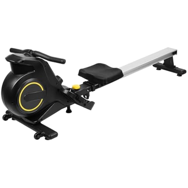 Rowing Machine for Home Magnetic Rower Machine with Adjustable Resistance, Magnetron Flywheel Rowing Machine, Home Exercise Rowing Machine Black