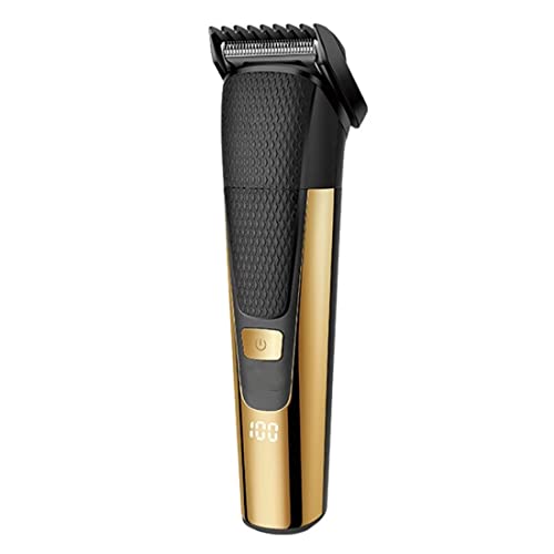 Hair Clippers,Beard Trimmer for Men, Electric Hair Clippers Men Quiet LED Display Cordless USB Rechargeable Hair Trimmers Haircut Machine with Detachable Blade Color : Gold with Box