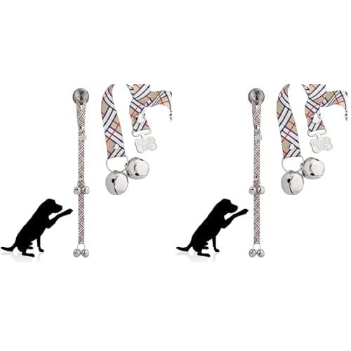 PoochieBells The Original Dog Potty Doorbell, Dog Bells for Potty Training & Puppy Housebreaking, Potty Train Your Dog in Days, Made in America, London Pack of 2