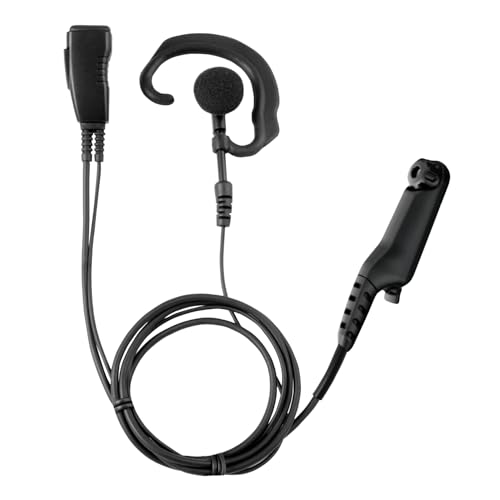 SHEEPDOG MICROPHONES Earhook Earpiece with Microphone, Compatible with Motorola R7, ION and MXP600, Black Cable LMC-1EH-M20, Premium Headset