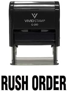 Rush Order Self Inking Rubber Stamp (Black Ink) - X-Large