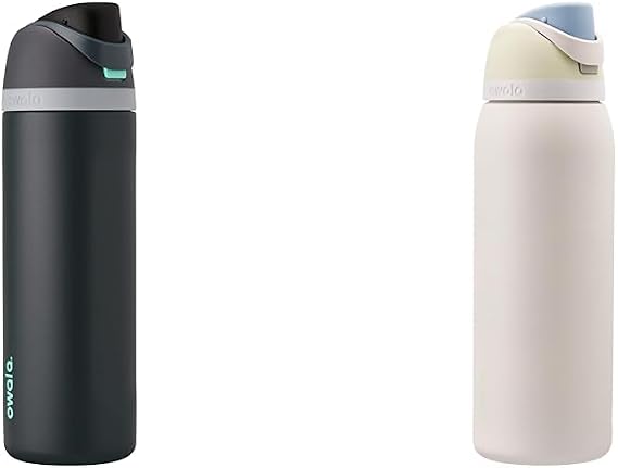Owala FreeSip 40oz Insulated Stainless Steel Water Bottles with Straw, Foggy Tide & Iced Breeze