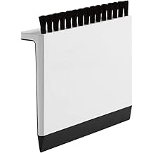 Kohler K-6379-0 Kitchen Sink Squeegee and Countertop Brush, Multi-Purpose, Cleans Wet and Dry Spills, Dishwasher Safe, White