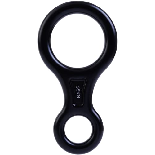 PROND Terminal 8 Descender, Climb Aluminum Figure 8 Descender Rigging Plate Heavy Duty, 35KN Aluminum Alloy Descender for Outdoor Climbing Rappel Gear Downhill Ring Equipment and Belay Device