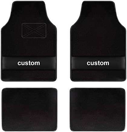 Custom Carpet Heavy Duty Set Automotive Fit for Corvair,Classic Car Floor Mat All Weather Floor Mats with Anti-Slip Heel Pad,Black