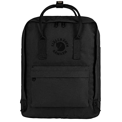 Fjallraven Re-Kanken Backpack - Lightweight Durable Everyday Travel Laptop Bag, Black