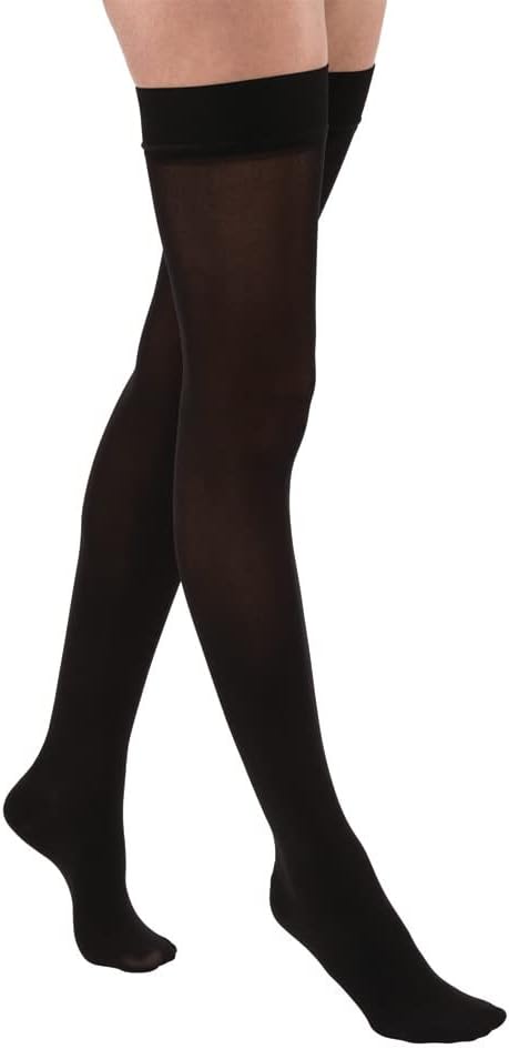 JOBST Relief 30-40 mmHg Thigh High Compression Stockings with Silicone Band, Closed Toe