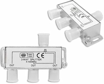 Satellite Splitter 3 Cable TV Rg6 Antenna Multiplexer Distributor
