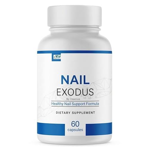 Nail Exodus Vitality Healthy Supplement, Nail Exodus Clear Formula Dietary Supplement Helps Maintain Healthy Looking Nails Daily Wellness Dietary Supplement 60 Capsules