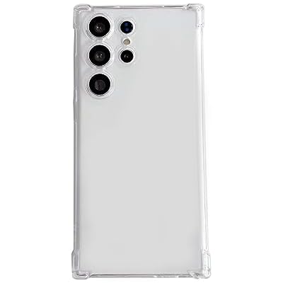 for Samsung Galaxy S23 Ultra Phone Case, Clear Transparents Silicone TPU Rubber Back Cover Case