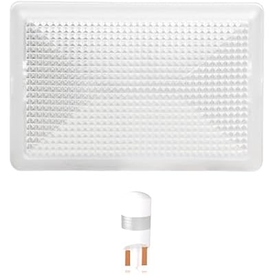 HERCOO LED Clear Dome Light Interior Reading Light Lens White Blubs Housing for E9SZ-13783-A Compatible with Ford Ranger 2004-2011, F250 F350 F450 F550 Super Duty 1999-2004 Aftermarket Replacement
