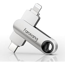 fanxiang 256GB Flash Drive for iPhone/iPad, 2-in-1 Photo Stick USB Memory Stick Thumb Drive, External Storage for Photos, Music, Videos- Compatible with Lightning/USB Type-C, MFi Certified
