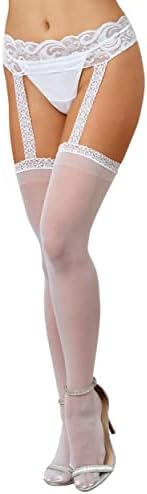Dreamgirl Womens Sheer Garter Belt & Stocking Set