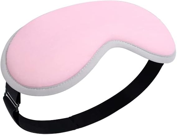 Heated Eye Mask, USB Steam Warm Compress for Puffy Eyes, Warm Therapeutic Treatment for Dry Eye, Chalazion, Blepharitis, Stye (Color : Pink, Size : 21 * 9cm)