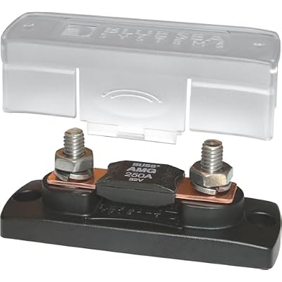 Blue Sea Systems 5001 MEGAAMG Fuse Block with Cover, 100-300 Amp, 32V DC , 4.07 x 1.5