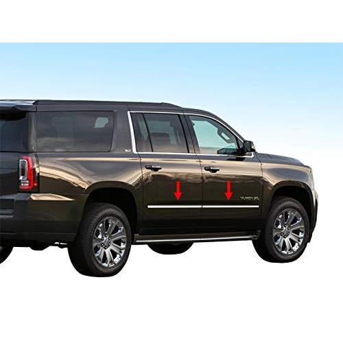 MaxMate Made in USA! Compatible with 2015-2020 Chevy Suburban | GMC Yukon XL Body Side Molding Trim Factory Style 4PC