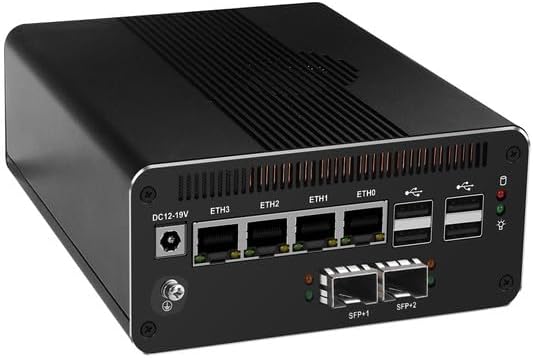 Firewall Appliance Mini PC, 14th Gen Core Ultra 5 125H, 82599ES 2 x 10GbE SFP+, 4 x i226 2.5G LAN, AI Micro Computer Router, NPU, Win/OPNsense, AES-NI, DDR5 NO RAM/SSD/OS