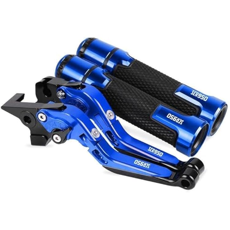 for Y&AMAHA SCR950 SCR 950 SCR-950 2017-2018 Motorcycle Brakes Tie Rod Handbrake Brake Clutch Levers Handlebar Hand Grips Ends Color : Blue3