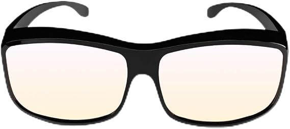 DefenderShield Premium Fit-Over Blue Light Blocking Glasses - Superior Blocking from Gaming PC & Cell Phone Screen Glare.