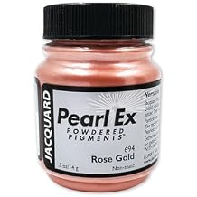 Jacquard Pearl Ex Pigment Powder 0.5 oz Rose Gold - Loose Mica Powder for Epoxy Resin, Watercolors, Calligraphy Ink & Clay - Epoxy Pigment Powder - Epoxy Resin Color