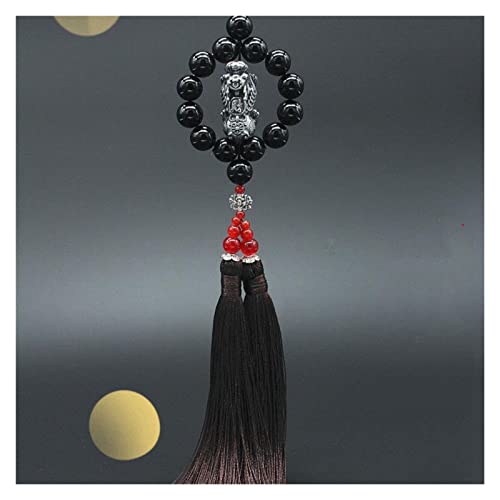 TITIZA Car Interior Good Luck Pendant Car Rearview Mirror Interior Pendant Sterling Silver Auspicious Car Pendant Good Luck Gift Color : 2#