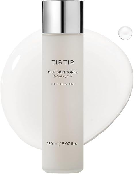 TIRTIR Milk Skin Rice Toner - Deep Moisturising Hydrating and Refreshing for Face Niacinamide Ceramide Rice Bran Extract Nature-Oriented Ingredients Korean Skin Care Vegan (150 ml Original)