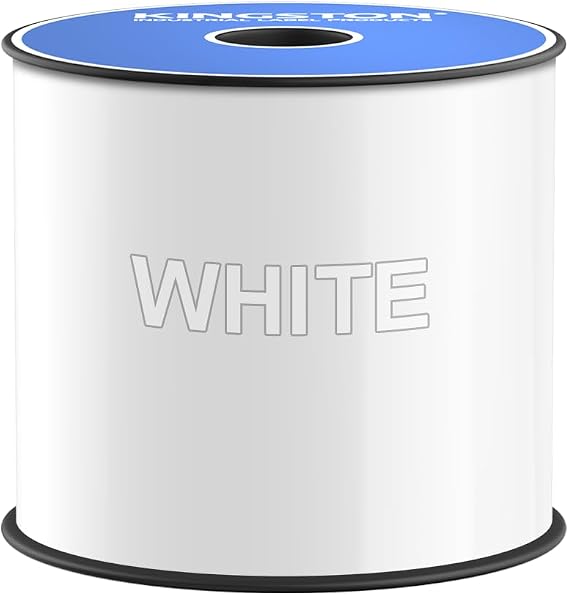 Kingston Premium Vinyl Label Tape, White, 4" x 150', Compatible with LabelTac Printers, DuraLabel, VnM SignMaker, SafetyPro, Viscom and Other Printers