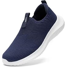 STQ Kids Slip on Sneakers for Big Boys Breathable School Lightweight Gym Non Slip Boys Shoes Navy Size 6 Big Kid