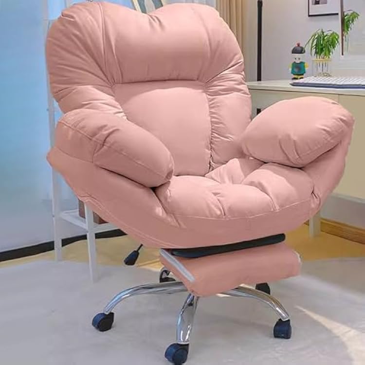 Ergonomic Office Chairs Lazy Sofa Home Office Desk Chairs,Lift Computer Gaming Chair Backrest Recliner Chair 3-Level Adjustable Backrest, and Silent Rollers, Comfortable Office Chair