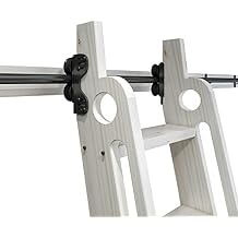 DIYHD 10FT Stand Up Home Office Library Ladder Rolling Track Kit