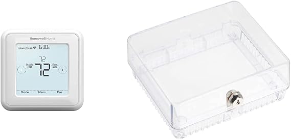 Honeywell Home RTH8560D 7 Day Programmable Touchscreen Thermostat & Honeywell CG511A1000 Medium Inner Shelf to Prevent Tampering Thermostat Guard, White