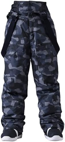 Mens Womens Snow Pants Ski Bibs Baggy Snowboard Pants Winter Warm Snowpants Waterproof Windproof Insulated Clothes