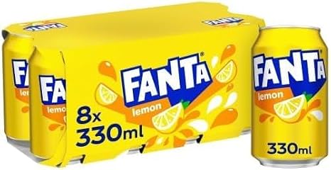 Assorted Soft Drink Cans 8 x 330ml – Mixed Flavours Fizzy Soda Multipack, Refreshing Carbonated Beverages (Lemon)