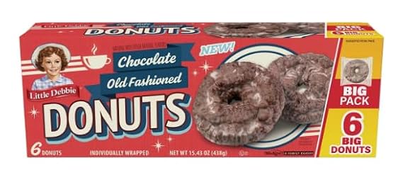 Little Debbie Chocolate Old Fashioned Donut Big Pack 15.43oz box